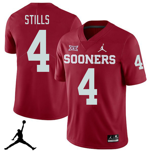 Jordan Brand Men #4 Kenny Stills Oklahoma Sooners 2018 College Football Jerseys Sale-Crimson